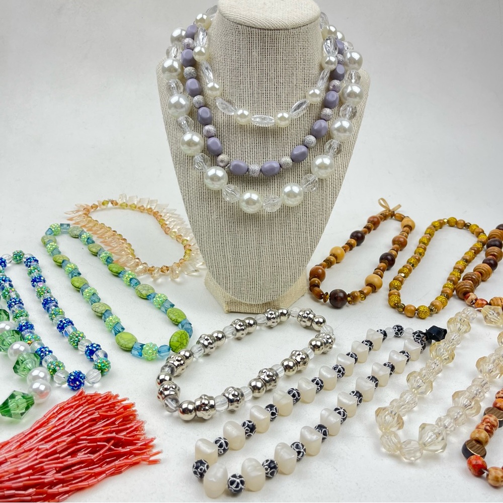 Elastic Necklace Beaded Craft Bundle